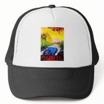 Visit Greece ~ Vintage Automobile Travel Ad Hat