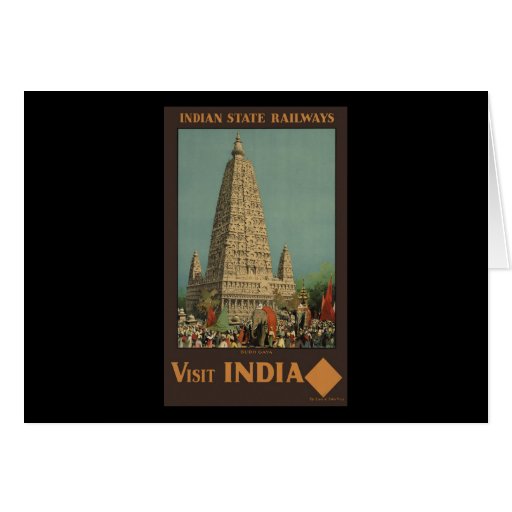 Visit India Budh Gaya Greeting Card