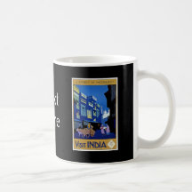 Visit India Vintage Travel Art Coffee Mugs