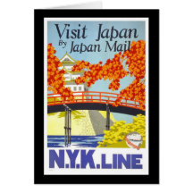 Visit Japan By Japan Mail Greeting Card
