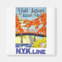 Visit Japan By Mail - N.Y.K. Lines Magnets