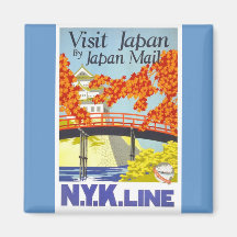 Visit Japan By Mail - N.Y.K. Lines Magnets