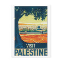 Visit Palestine Vintage Travel Poster postcards