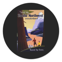 Visit The Pacific Northwest Round Stickers