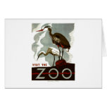 Visit the Zoo - WPA Poster - Cards