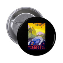 Visitez La Grece En Auto Greece Pinback Buttons