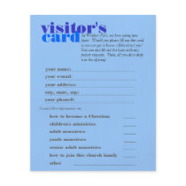 visitor's card custom flyer