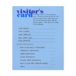 visitor's card flyers