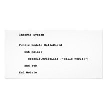 Visual Basic Hello World Greeting Photo Cards
