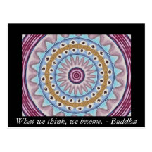 Visual Prayer Design with ZEN Buddhist Quote Postcard