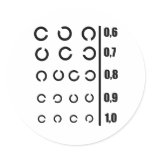 Visual test stickers
