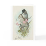 Vitage *Happy Christmas Birds* Greeting Card