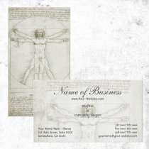 Vitruvian Man by Leonardo da Vinci Business Card