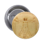 Vitruvian Man by Leonardo da Vinci Button