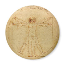 Vitruvian Man by Leonardo da Vinci Fridge Magnet