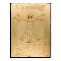 Vitruvian man. post cards