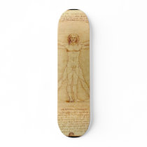 Vitruvian man. skateboard deck