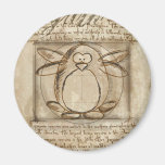 Vitruvian Penguin Magnet
