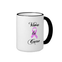 Viva la Cure - Pink Ribbon Coffee Mugs