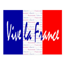 Vive La France French Flag Francophile's Postcard