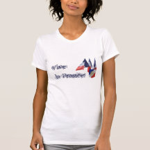Vive la France! French flags and shield Tee Shirt