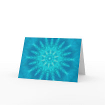 Vivid Blue Winter Snowflake Cards