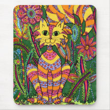Vivid Garden Cat 2 Mousepad