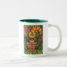 Vivid Garden Cat 2 Mug