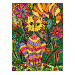 Vivid Garden Cat 2 Postcards