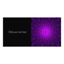 Vivid Purple Abstract Flower Art Photo Greeting Card