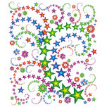 vivid stars composition t-shirts