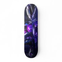 Vivid Waves Abstract Skateboard V1