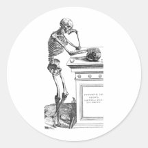 Vivitur Ingenio - Skeleton Round Sticker
