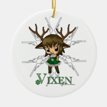 Vixen Christmas Ornaments