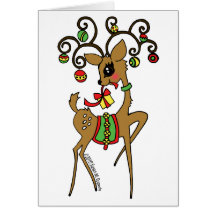 Vixen / Joyeux Noël Greeting Card
