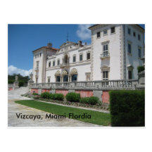Vizcaya, Miami Flordia Post Card