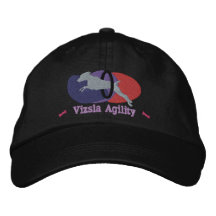 Vizsla Agility Tire Jump Hat (Pinks & Purples) Baseball Cap