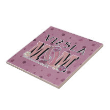 Vizsla MOM Ceramic Tile
