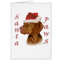 Vizsla Santa Paws Greeting Card