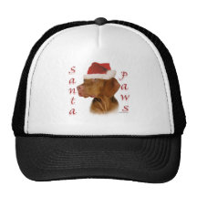 Vizsla Santa Paws Mesh Hats