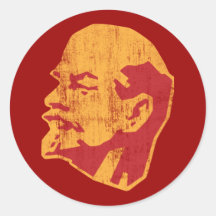 vladimir lenin cccp portrait round sticker