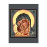 Vladimir Mother of God Prayer Card postcards