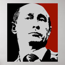 Vladimir Putin on Red Posters