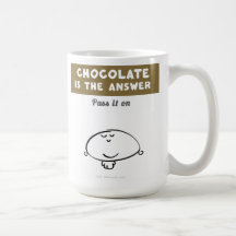VM8577 Vimrod "chocolate is the answer" Mugs