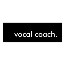 vocal coach. business card template