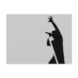 Vocalist Silhouette postcards