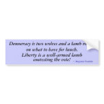 Voices of our fathers - Franklin bumper stickers