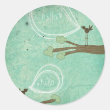 vol25- hello world round sticker