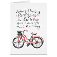 vol25 life is like riding a bicycle greeting cards