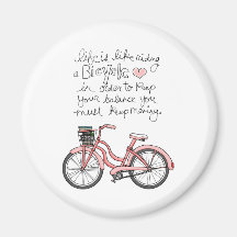 vol25 life is like riding a bicycle refrigerator magnets